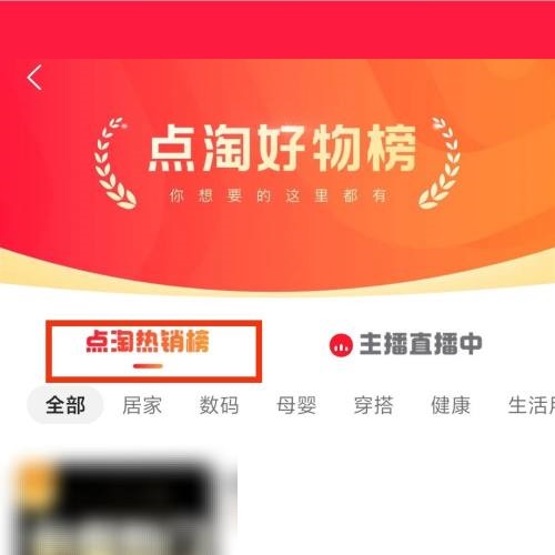 點(diǎn)淘熱銷榜單在哪里？點(diǎn)淘熱銷榜單查看方法圖片3